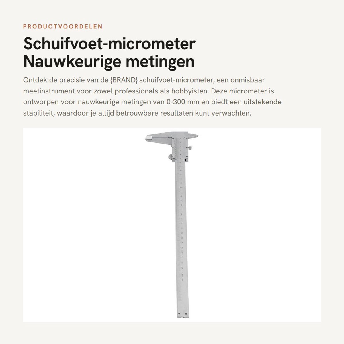 Dailygoods- Schuifvoet-micrometer 0-300 mm - Koolstofstaal - Nauwkeurige metingen - Stabiel werken - Duidelijke laserschaal - Gemakkelijk te lezen - Meetinstrument