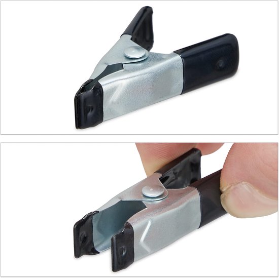 klemmetjes 36 stuks, lijmklemmen om te knutselen, modelbouw, metaal, spanbreedte 20 mm, klem klein, zwart — afbeelding 3
