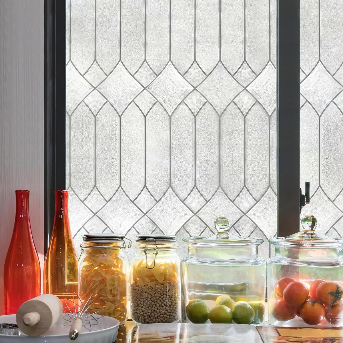 Raamfolie Textuur Glas - Decoratieve Folie - Privacy Creëren - Statische Hechting - 61 x 9