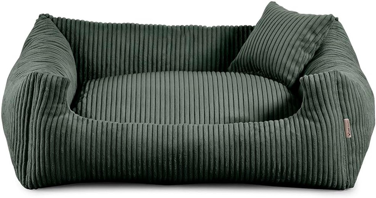 Hondenbed - Huisdier Mand - Rusten en slapen - Vlekbestendig materiaal - 90x75 cm - Groen