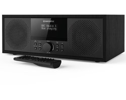 Oakcastle DAB500 DAB & FM Radio Muziek Systeem - Bluetooth - USB - AUX - CD Speler - Wekker - Zwart