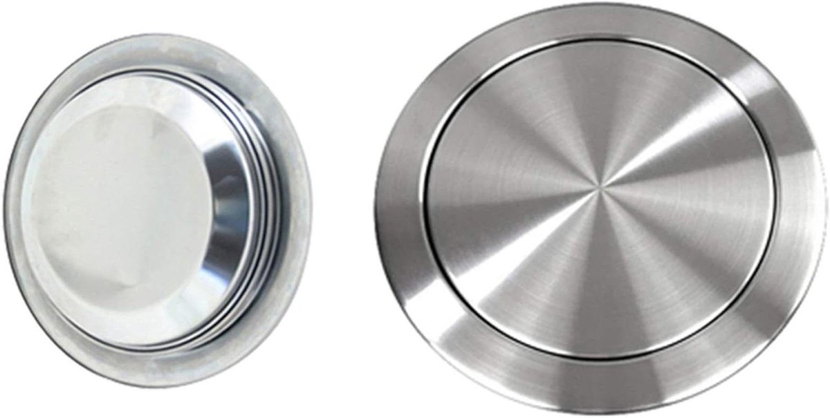 Afvalbak Deksel - Prullenbak Deksel - Keuken Afval Verbergen - Zelfsluitend - 25.3 cm - Zilver