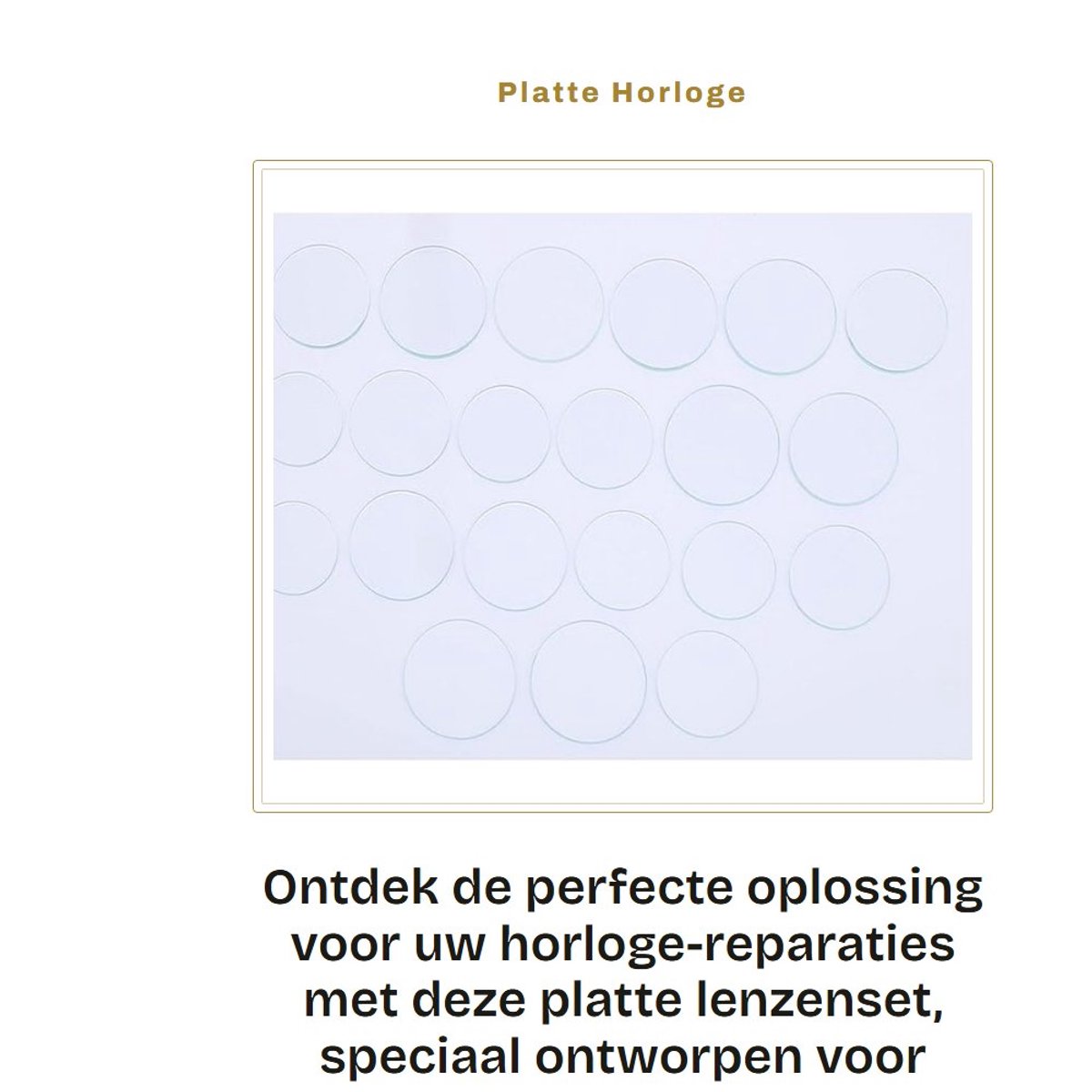 Dailygoods- Horloge Glas Platte Lenzen Set - Mineraalglas - 21 Stuks - Dikte 1,2 mm - Diameter 35-45 mm - Geschikt voor Horlogemaker - Horlogelens