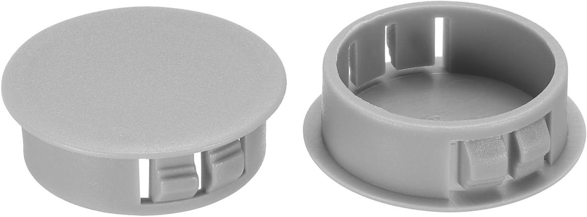 Gatpluggen Plastic - Ronde Dekseltjes - Gaten Afwerken - Duurzaam Nylon Materiaal - 10 Stuks 30mm - Grijs