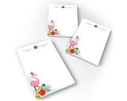 Junapack 12 mini-notitieblokken, flamingo, cadeautje voor kinderverjaardag, gastgeschenken voor meisjes, A7-formaat