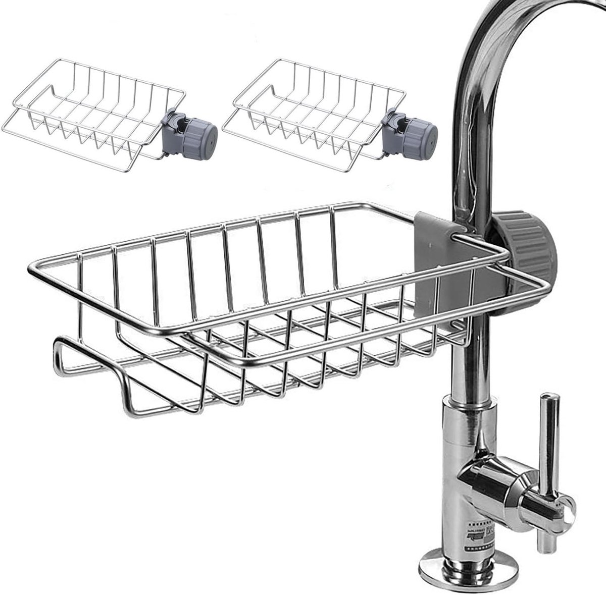 2 stuks Douchedeur voor douche, sponshouder, kranen, keuken, douchedeur, zonder boren, roe