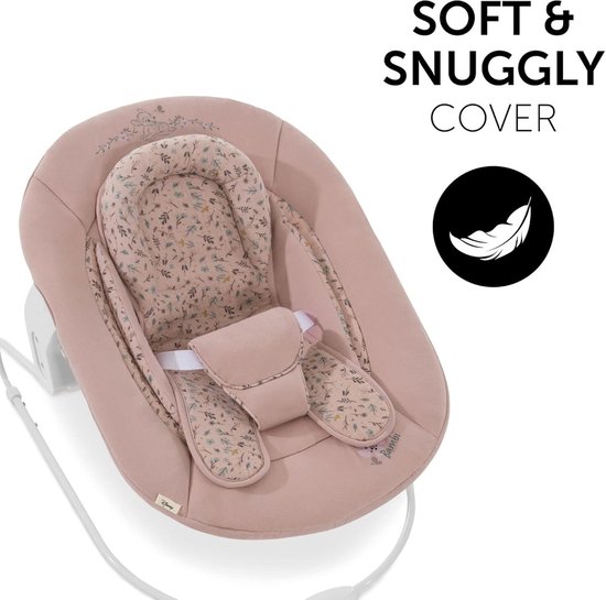Hauck Alpha Bouncer 2 in 1 set voor pasgeboren baby's - wipstoeltje vanaf de geboorte - stoelverkleiner Bambi Rose - max 9kg gewicht van Hauck — afbeelding 4
