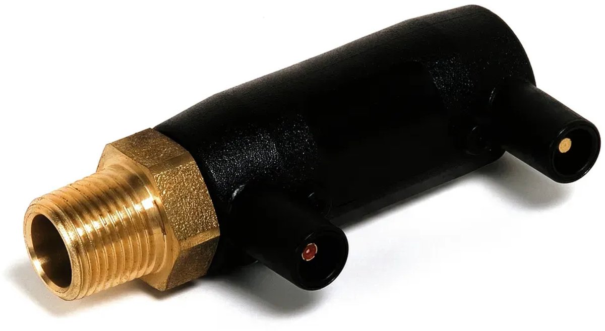 REHAU SMARTFUSE Overgangsmof met buitendraad messing 63 - R 2, PE 100, zwart, 12459021001