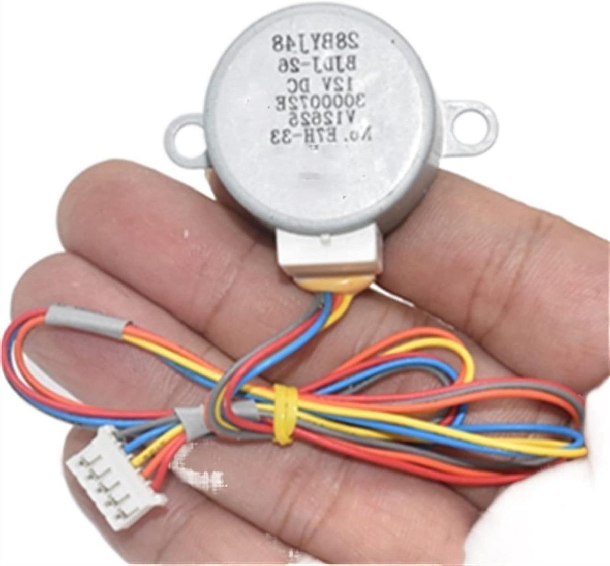 Stappenmotor Starter - Elektronische Motor - Apparaten Repareren - Hoge Temperatuur Bestendig - 12V DC - Zilverkleurig