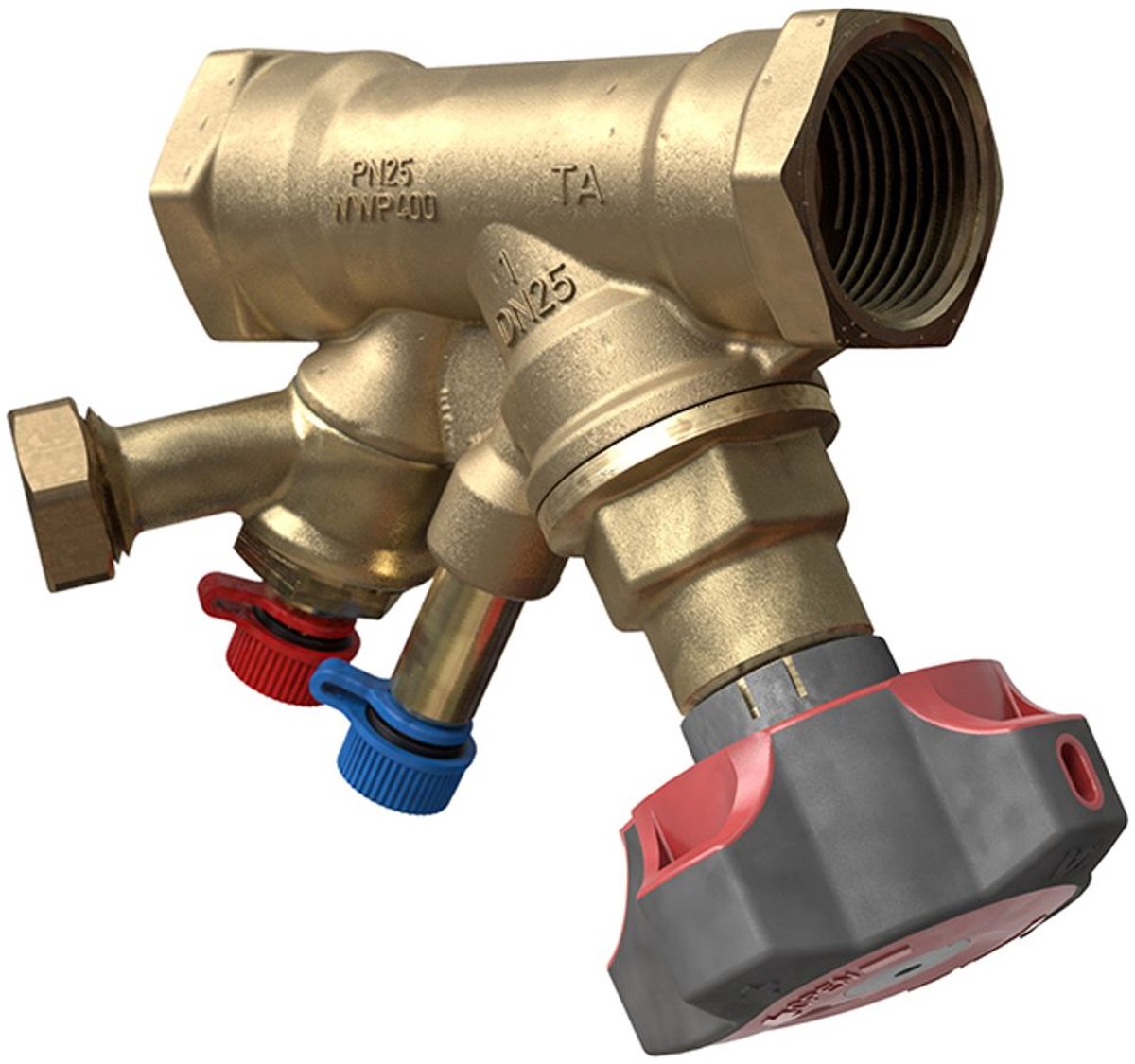 IMI Hydronic Engineering TA Inregelventiel STAD, PN 25 binnendraad, DN 32, met aftapkraan, 52851632