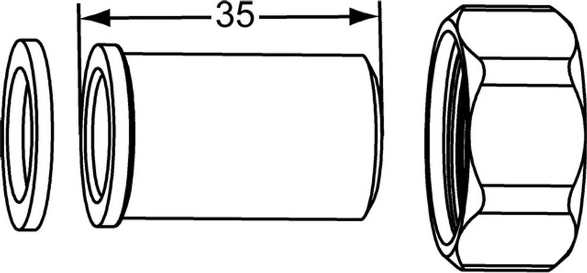 IMI Hydronic Engineering HEIMEIER Koppeling m.lasnippel 20,8 mm, voor DN 15, vlakdichtend, 0601-02.353