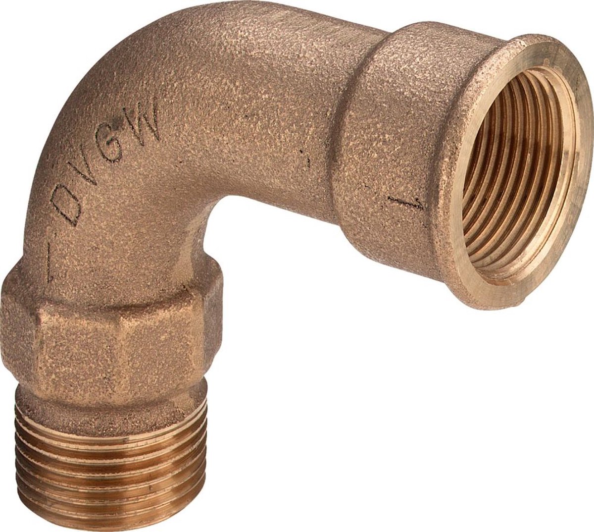 Viega Bocht 90 graden, R 11/4, Rp 11/4 roodkoper of siliciumbrons model 3001, 294595