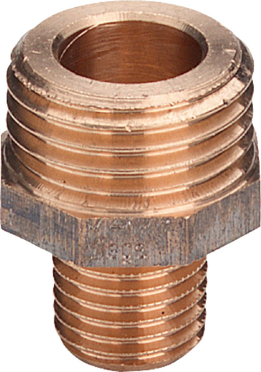 Viega Overgangsnippel, R 3/8, G 1/2 roodkoper of siliciumbrons Model 3247, 458805