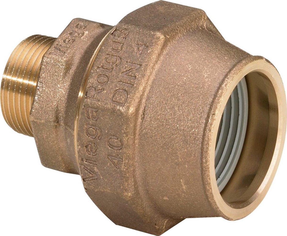 Viega Maxiplex-overgangsstuk, d 32mm, R 11/4 roodkoper Model 9011, 368951