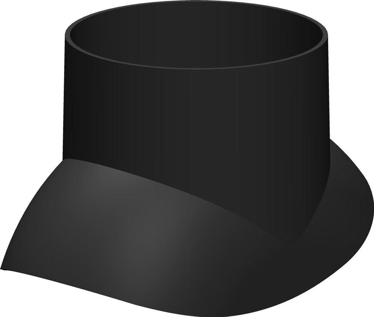 ATEC Adapter v.Klöber-grondplaten zwart zwart DN60/100+DN80/125, 1248