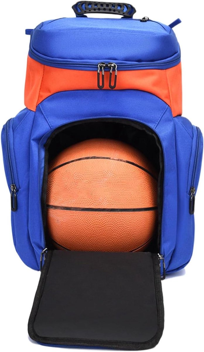 Sportrugzak - Voetbaltas Gymtas - Sporttraining Reizen - Ruime Opslagruimte - 28 x 16 x 46 cm - Blauw
