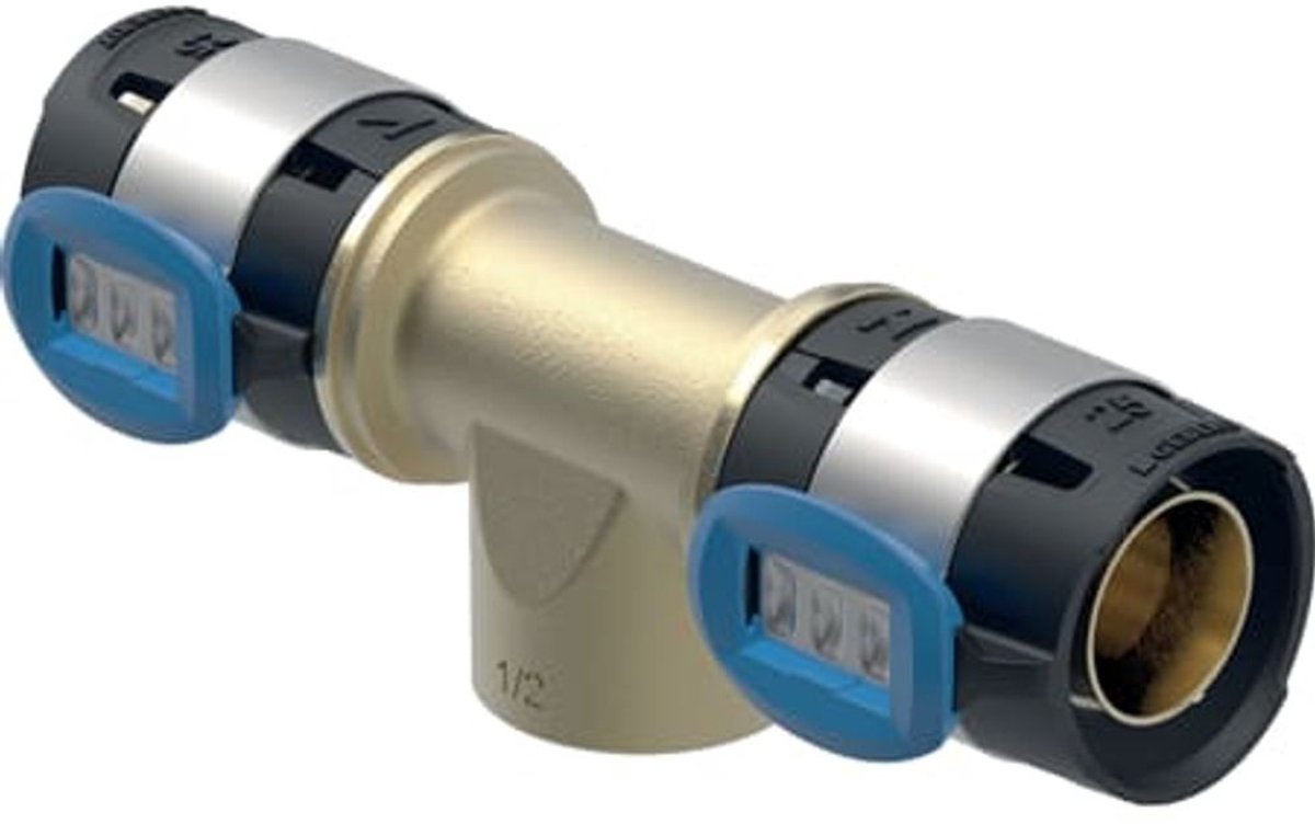 Geberit FlowFit T-stuk met binnendraad, DN 40 / 20 / 40, dø 50 mm, Rp 3/4, 620.165.00.1