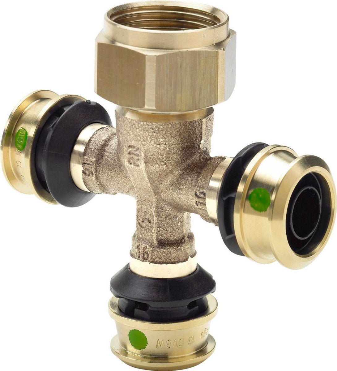 Viega Raxofix-Verdeler, d 16mm, G 3/4, n 3 siliciumbrons Model 5326.08, 645625