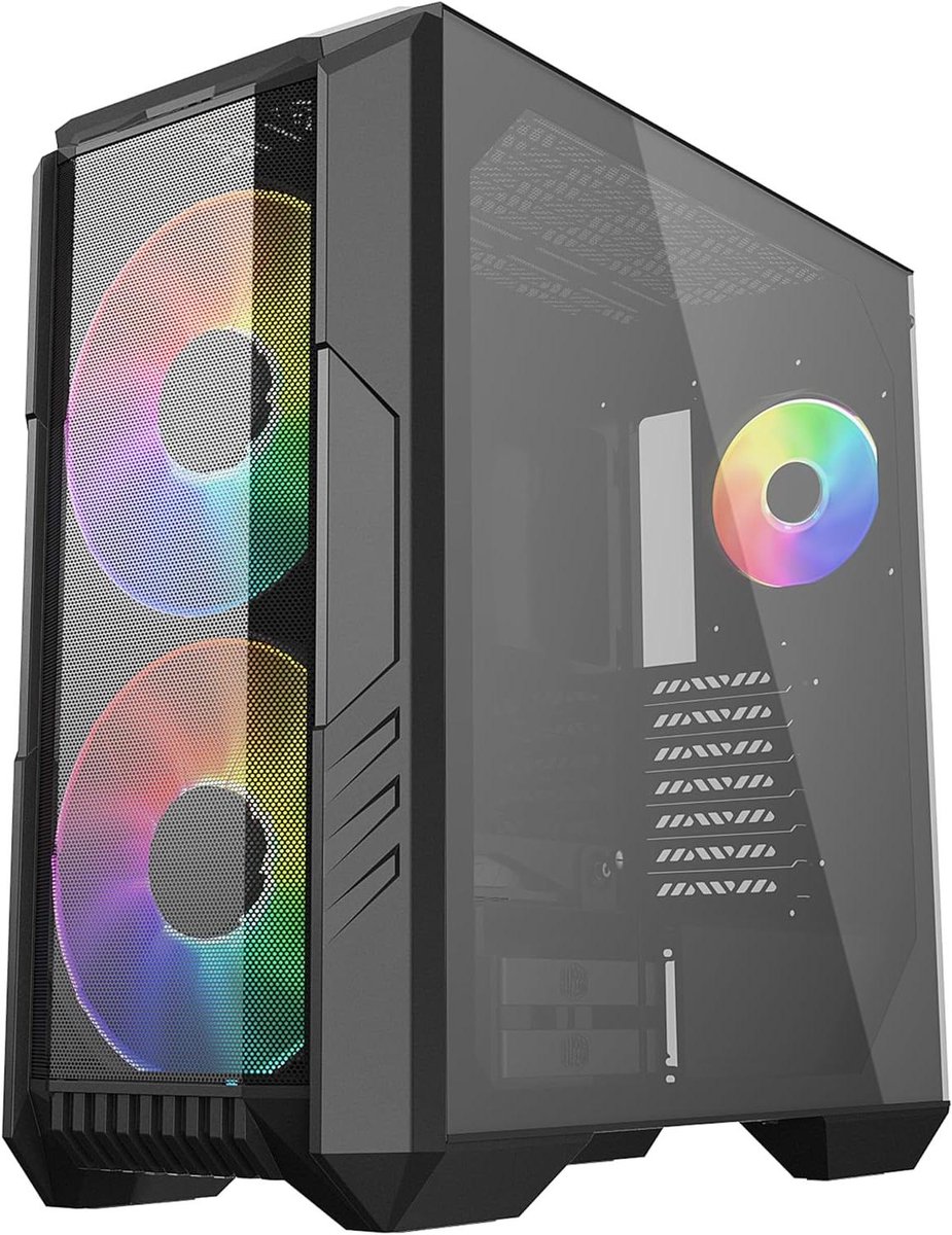 PC Behuizing - Mid Tower - Componenten Koelen - Gehard Glas Paneel - 2x 200mm Fans - Zwart