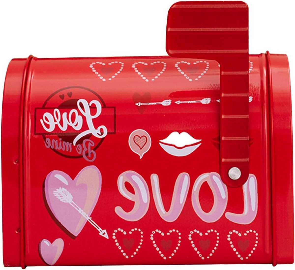 Romantische brievenbus - Liefdesbrieven doos - Cadeau geven - Creatief tin ontwerp - 13.5 cm lengte - Rood
