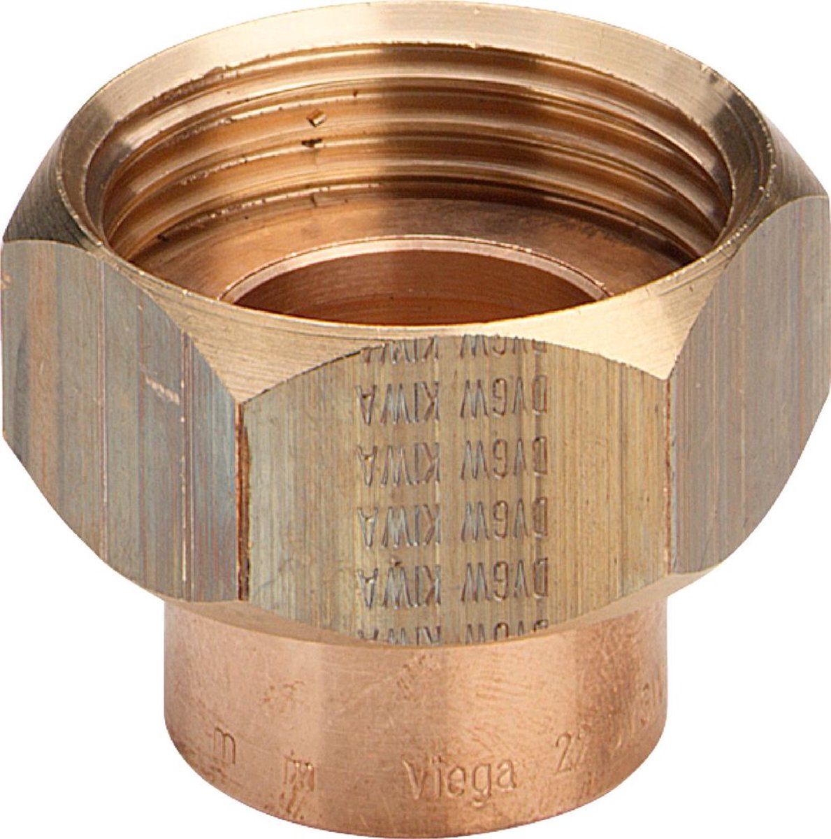 Viega Aansluitkoppeling, d 28mm, G 11/4 roodkoper, messing Model 94359, 288372