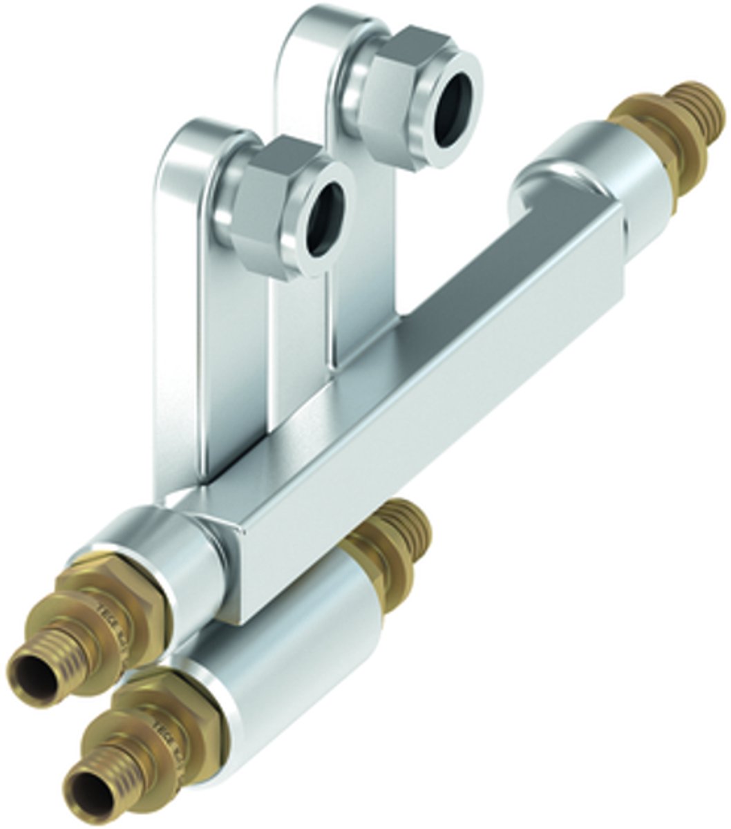 TECE TECEflex SLHK-aansluitgarnituur 20 x 15 Cu x 20 mm, vernikkeld, 730115