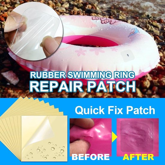 Reparatieset Luchtbed - Zelfklevende Pleisters - Opblaasbaar Repareren - Waterdichte TPU Tape - 40 Stuks 7x7cm van Merkloos — afbeelding 3