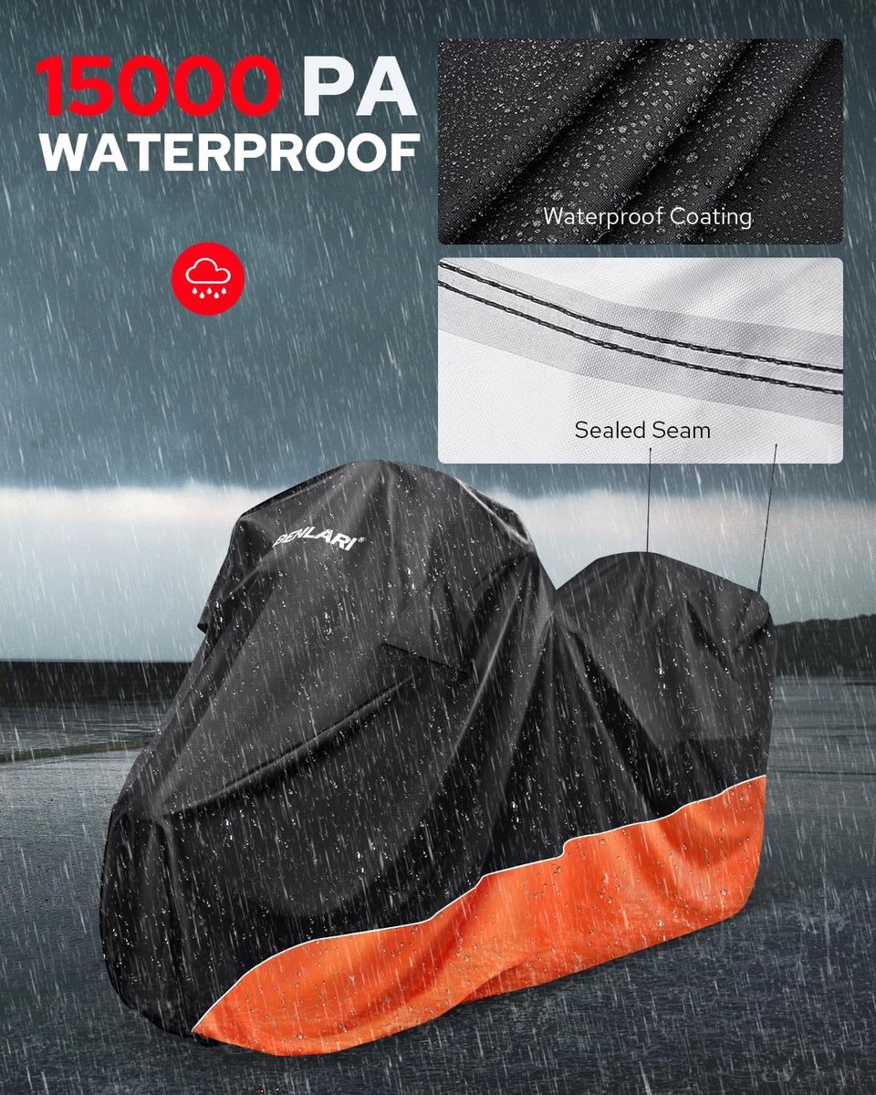 Waterdichte Motorhoes - Motorfiets Cover Beschermhoes - Motor Beschermen - 300D Oxford Stof - 244 x 152 x 102 cm