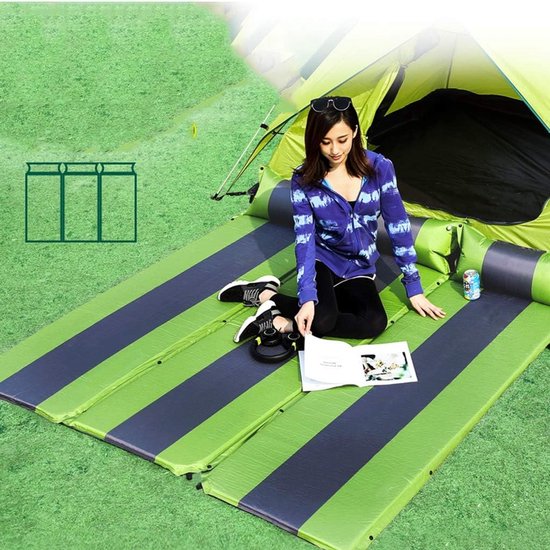 Slaapmat - Kampeermat - Outdoor Kamperen - Automatisch Opblaasbaar - Verdikt - Blauw — afbeelding 2