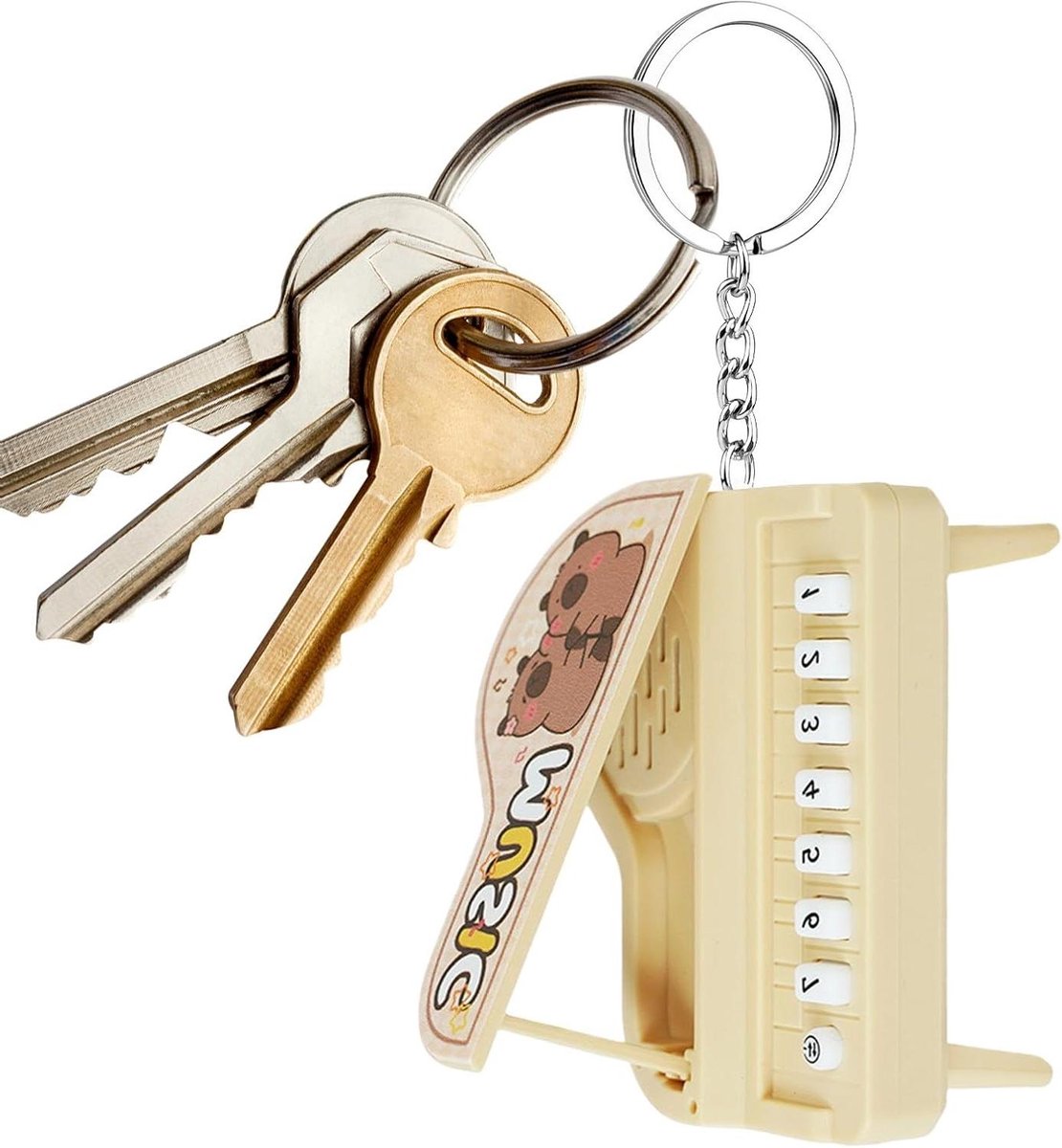 Speelgoed Piano Sleutelhanger - Mini Muziek Speelgoed - Muziek Beleven - Draagbaar Elektronisch Instrument