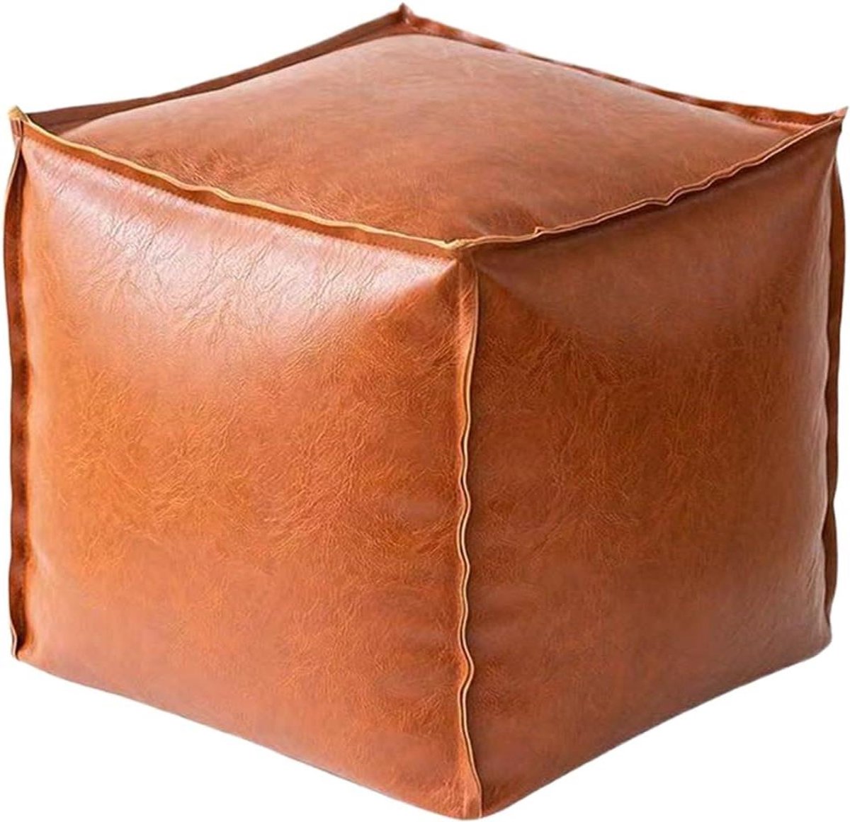 Opvouwbare Opbergpoef - Kubus Organizer - Extra Zitten - Opvouwbaar Ontwerp - 40 cm - Oranje