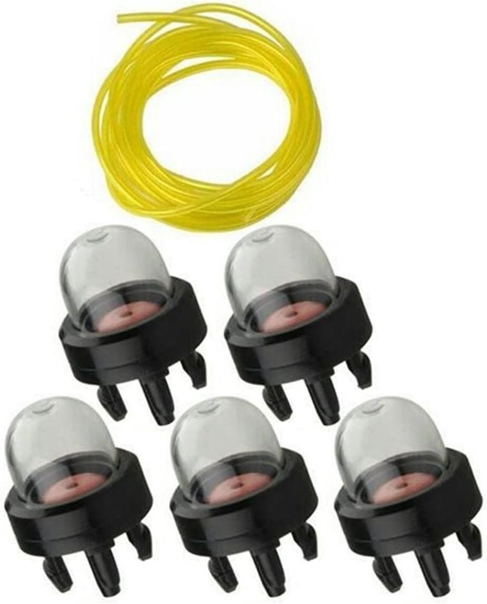 Primer Lamp Set - Brandstofleiding Onderdelen - Motoronderhoud Tuinmachines - Hoogwaardig Materiaal - 5 Stuks 1 Meter - Transparant