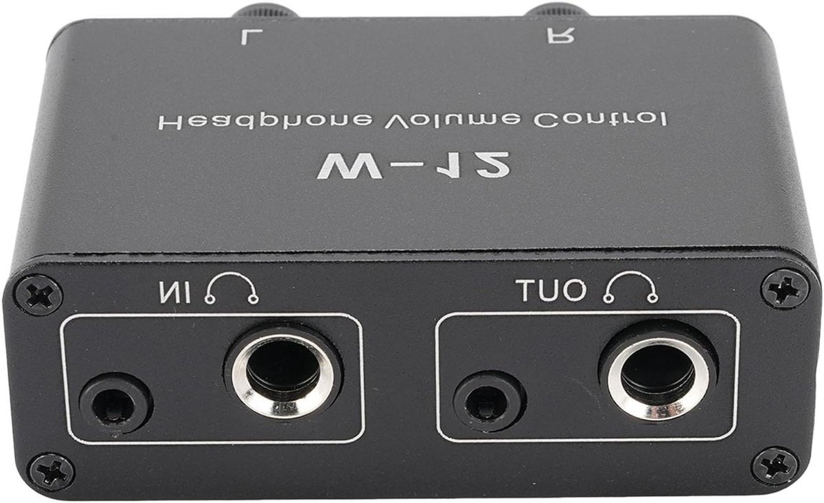 Stereo Volume Controller - Audio Knop - Geluid Instellen - Verliesvrije Signaaloverdracht - 6.35mm 3.5mm - Zwart