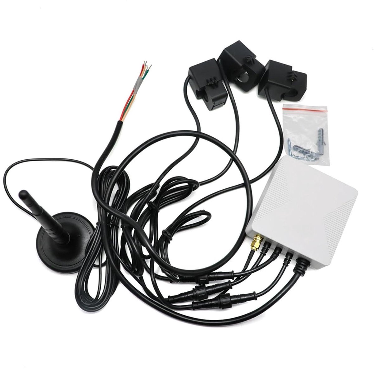 Slimme Energiemeter - Stroommeter WiFi - Energieverbruik Monitoren - Bidirectionele Meting - 3x 80A Klemmen - Wit