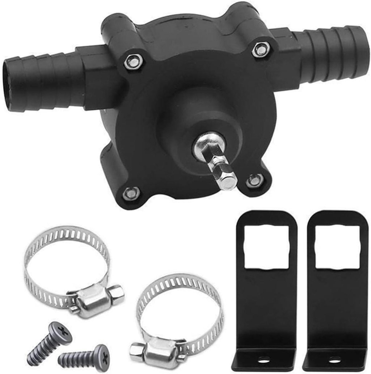 Elektrische Waterpomp - Zelfaanzuigend Handpompen - Vloeistoffen Verpompen - Robuuste Plastic Constructie - 19 mm Uitlaat - Eén Kleur