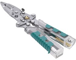 Multifunctionele Tang - Elektrisch Gereedschap - Draad Strippen - Met Spanningstester - 12 in 1 - Grijs