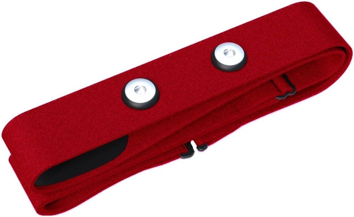 Hartslagmeter Borstband - Vervangende Riem - Sport Training - Ademend Siliconen - 70-100 cm - Rood