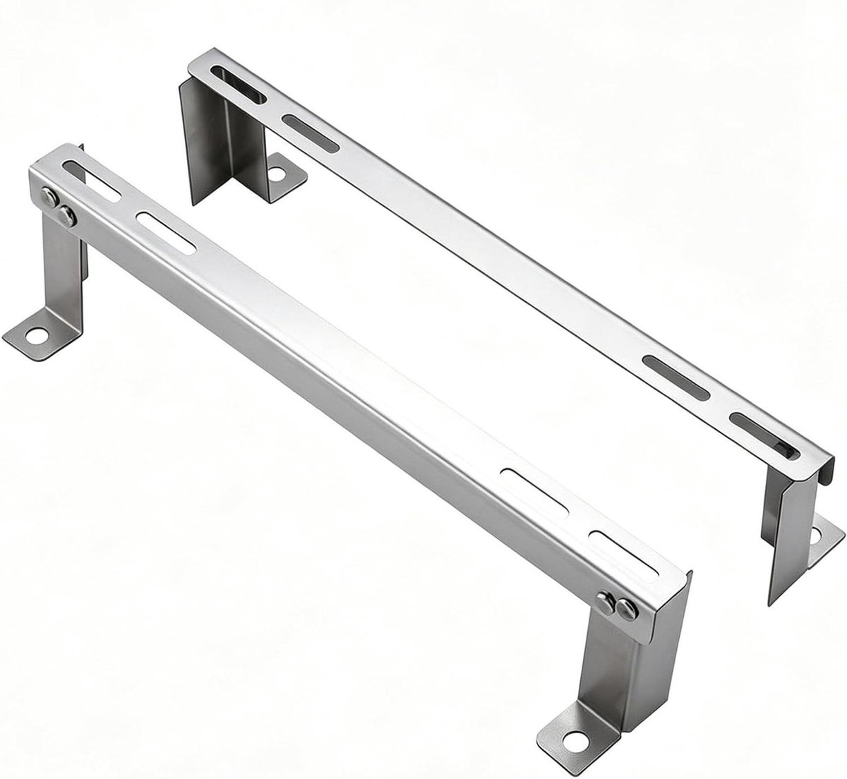 Mini Split Ground Stand, Stainless Steel Mini-Split Condenser Stand, Outdoor Heavy-Duty AC Base for 9000-24000 Btu Ductless Air Conditioners Heat Pump(38x10cm/15x4in)