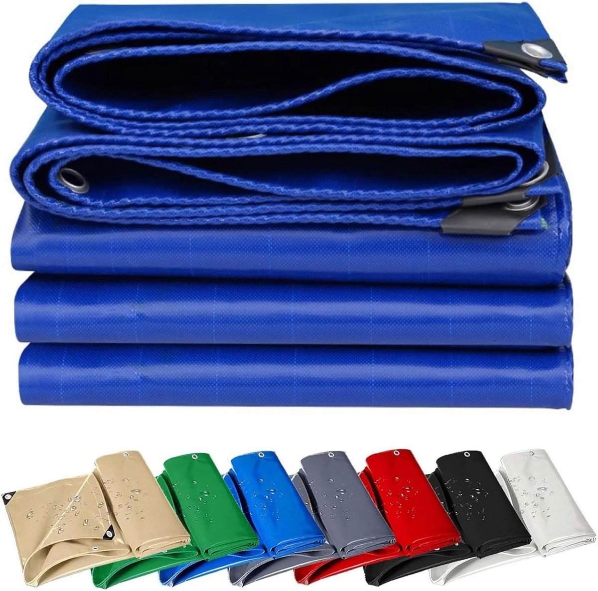 Waterdicht Afdekzeil - Beschermhoes Dekzeil - Tuinmeubelen Beschermen - Versterkte Rubberen Randen - 140 x 250 cm - Blauw