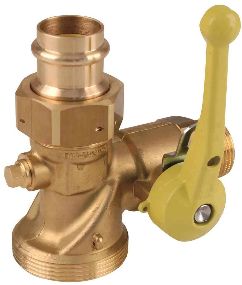 Seppelfricke SEPP Gas hoekkogelkraan voor enkelvoudige meter afsluitbaar R1"xd22 (DN25) Type 5220.35, 0544468
