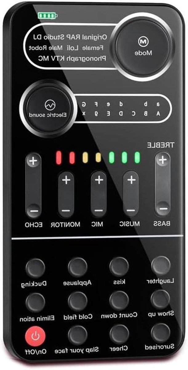 Externe Geluidskaart Set - Live Broadcast Machine - Audio Bewerken - 9 Geluidseffecten - Mini Formaat - Zwart