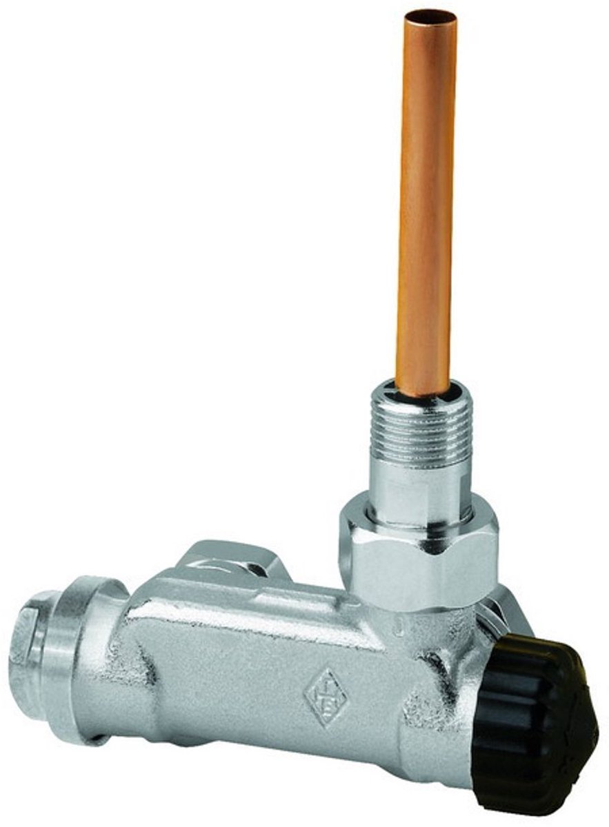Heimeier e-z ventiel 1-pijps haaks 1/2