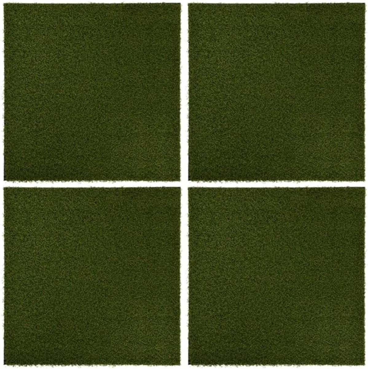 Kunstgras Tegels - Balkon Tapijt - Tuin Aankleden - Dichte Kwaliteit - 4 stuks 50x50cm - Groen