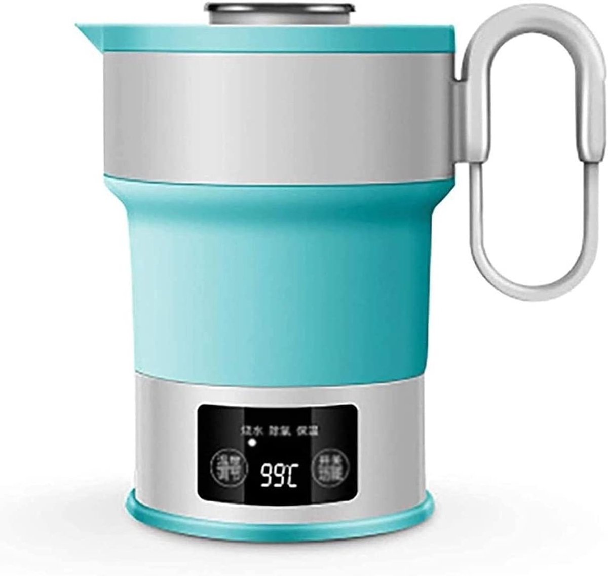 Elektrisch Waterkokertje - Reis Waterkoker - Snel Water Koken - Opvouwbaar Ontwerp - 0.6 Liter - Blauw