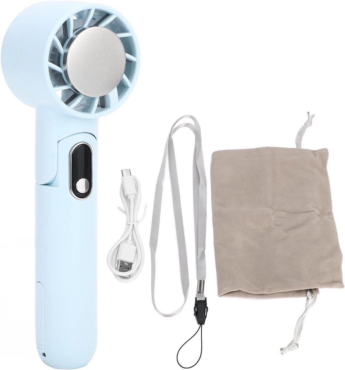 Handheld Koelventilator - Draagbare Mini Fan - Directe Verkoeling - TEC Koeltechnologie - 20 x 8 x 8 cm - Blauw