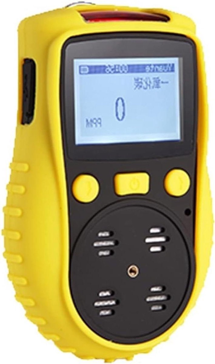 Luchtkwaliteit Meter - Gasdetector Thuiskantoor - Lucht Meten - Instelbare Alarmen - 131x83x35mm - Zwart