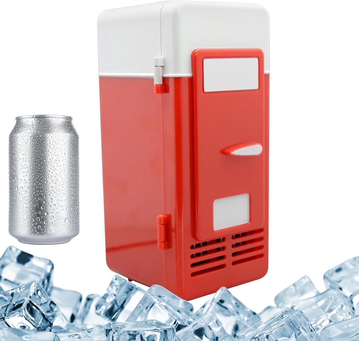 Mini Koelkast Persoonlijke Koeler Dranken Koelen Stille Werking Compact Formaat Rood