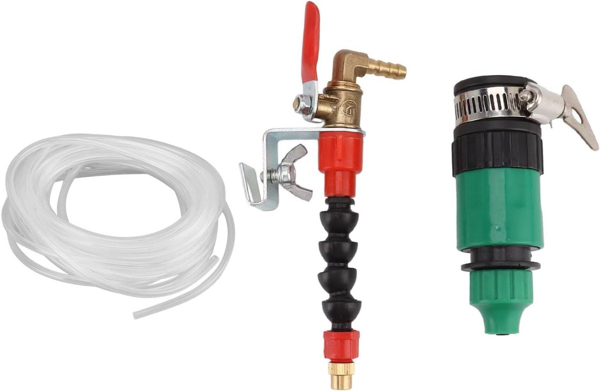 Watersproeier Snijmachine - Vernevelingssysteem Stof - Stofbeheersing Werk - Instelbare Waterstroom - 10m Slang - Zilver