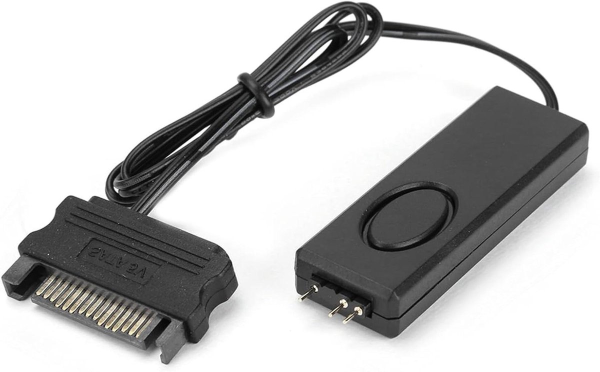 ARGB LED Controller - Verlichtingscontroller PC - PC Verlichting Aanpassen - RF Afstandsbediening - 3-pin ARGB - Zwart