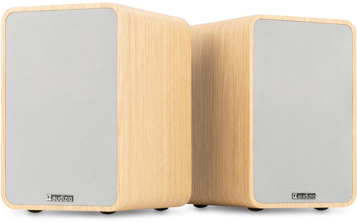 HiFi speakerset - Audizio KS10 - Actieve speaker set - HDMI ARC - Bluetooth - 120W - Lichte houtlook